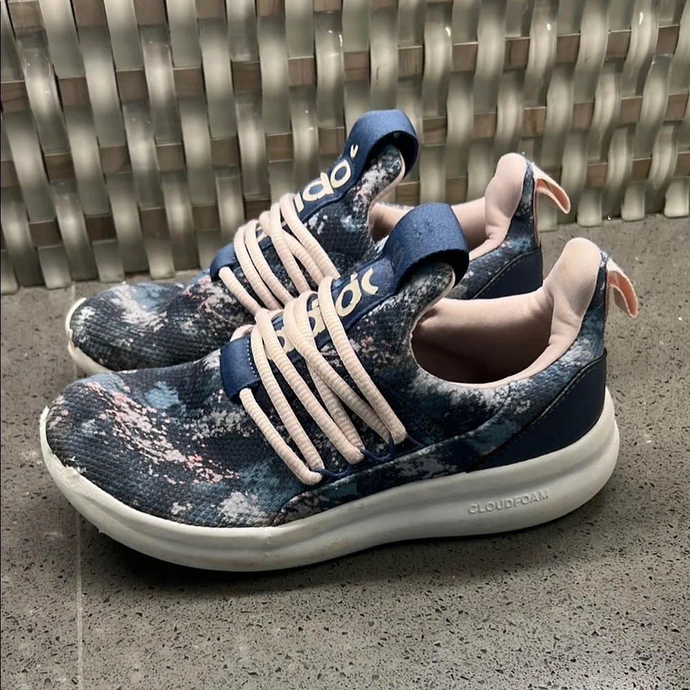 Adidas Blue and Pink Sneakers with Sporty Comfort size 3 1/2 - Picture 1 of 8